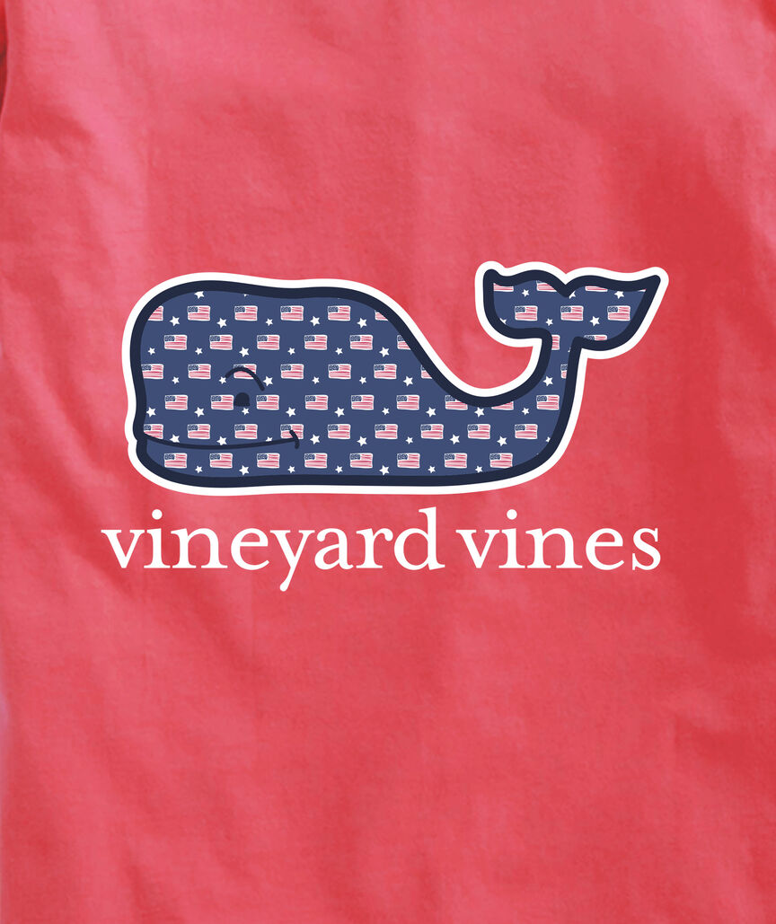 OUTLET Boys' Flags & Stars Whale Short-Sleeve Pocket Tee