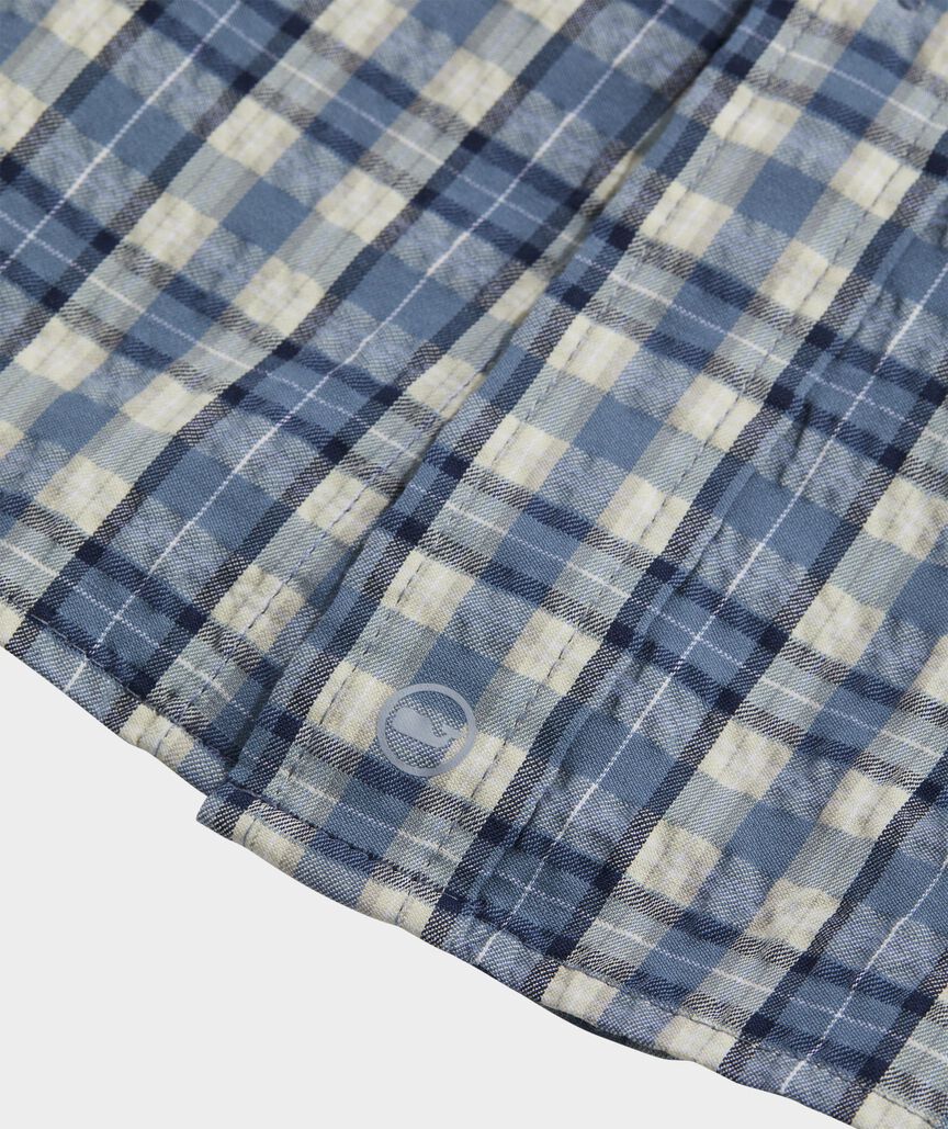 On-The-Go Short-Sleeve Seersucker Shirt