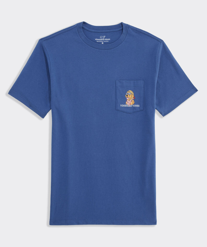 America Dog Short-Sleeve Pocket Tee