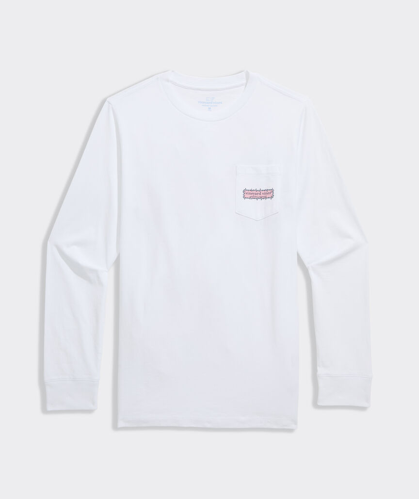 Boys' String Lights Pups Logo Box Long-Sleeve Pocket Tee