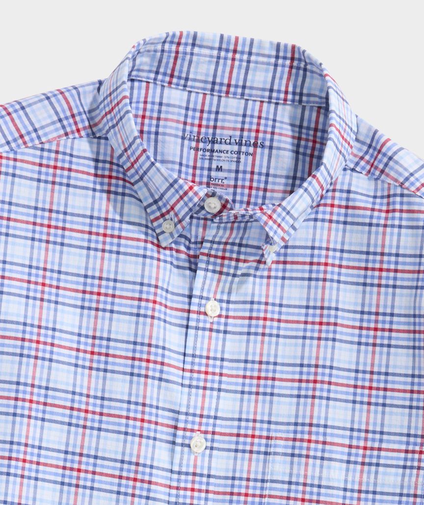 Performance Cotton Tiki Torch Plaid Shirt