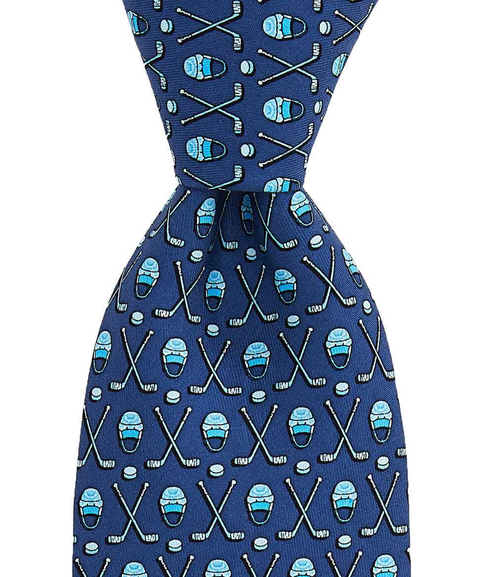 Shop Boys' Hockey Gear Printed Tie at vineyard vines