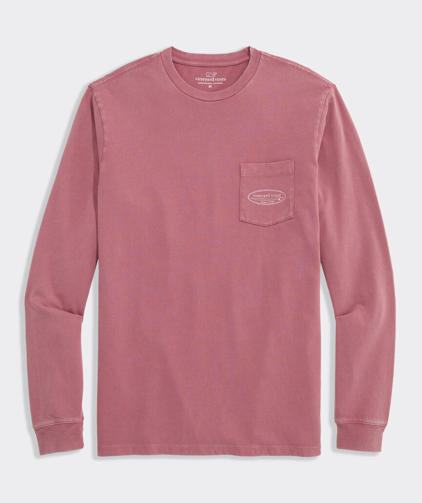 Drift-Dye Surf Logo Long-Sleeve Pocket Tee