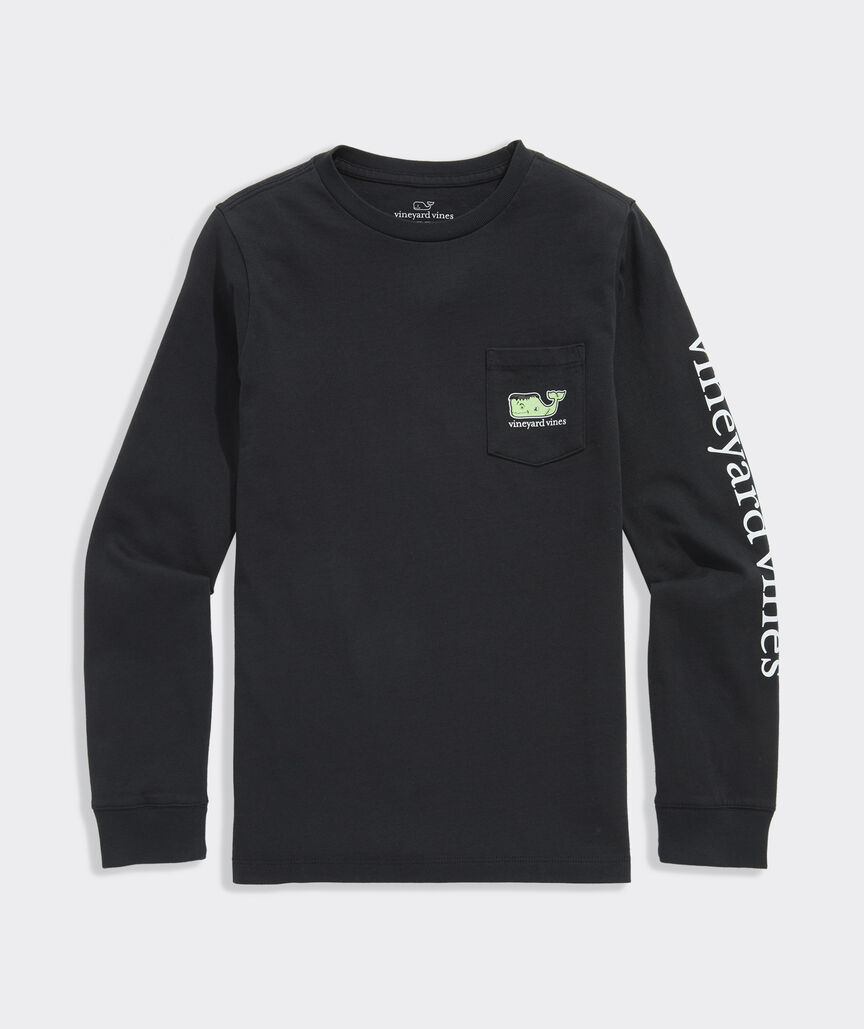 Boys' Glow-In-The-Dark Franken-Whale Long-Sleeve Pocket Tee