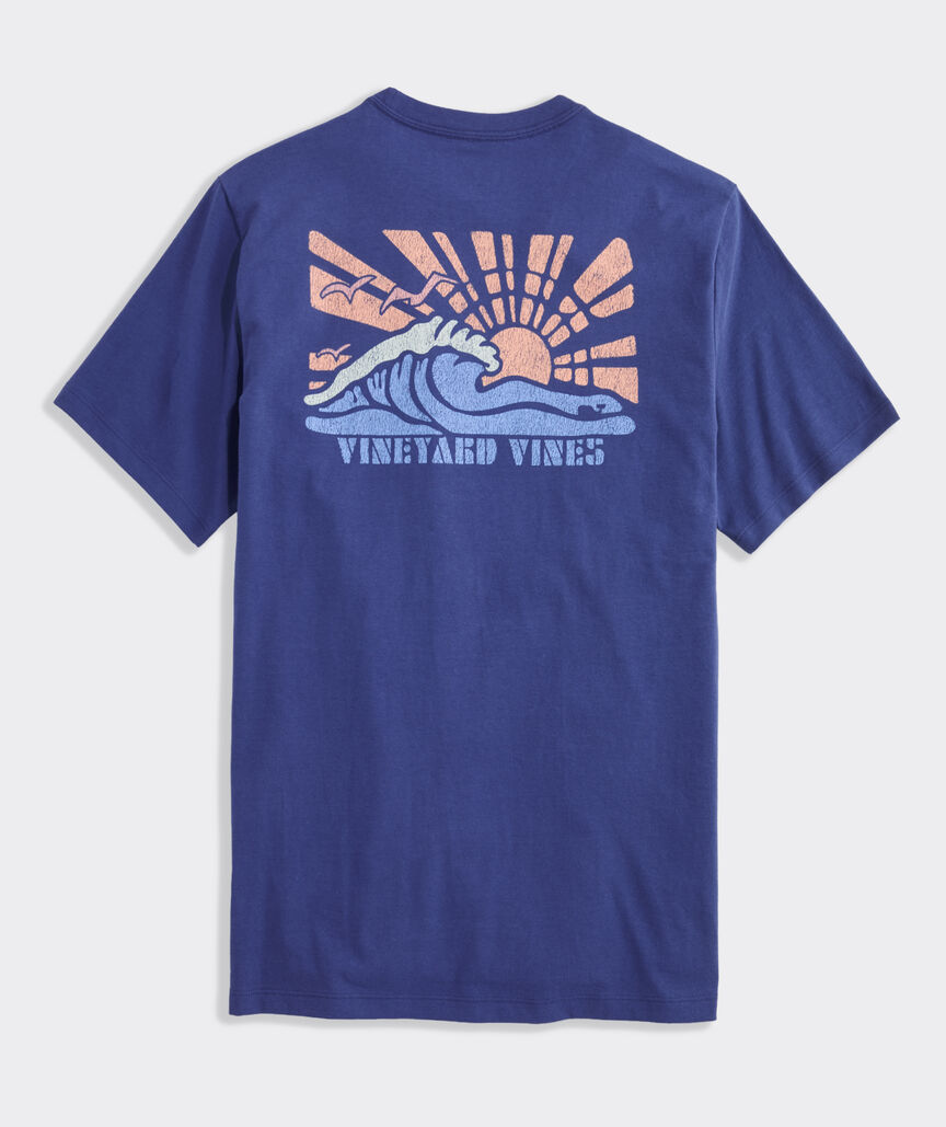 Sunray Wave Short-Sleeve Pocket Tee