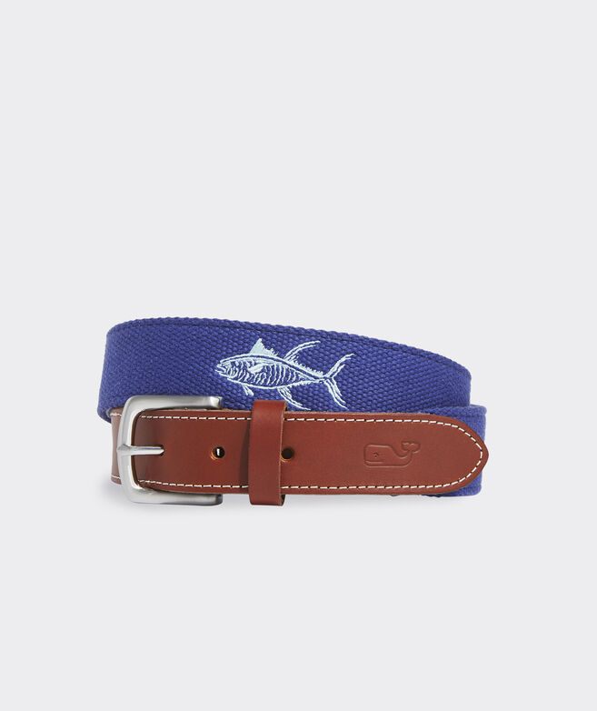 Yellowfin Icons Embroidered Canvas Club Belt