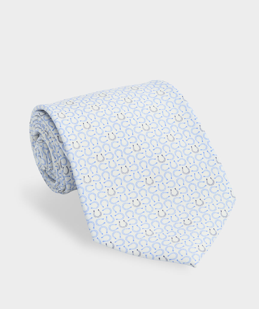 Kentucky Derby Micro Horseshoes Silk Tie