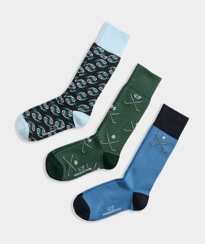 Golf Icons 3-Pack Socks