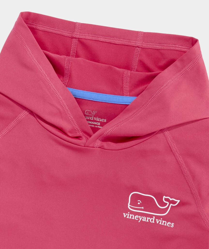 Boys' Performance Whale Outline Harbor Sun Hoodie Tee