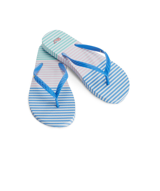 Shop Kentucky Derby Striped Flip Flops at vineyard vines