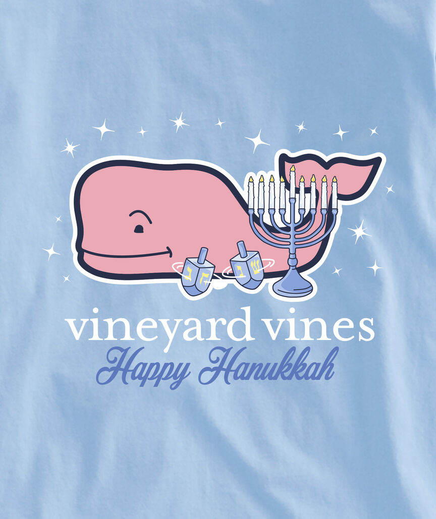 OUTLET Boys' Hanukkah Whale Long-Sleeve Pocket Tee
