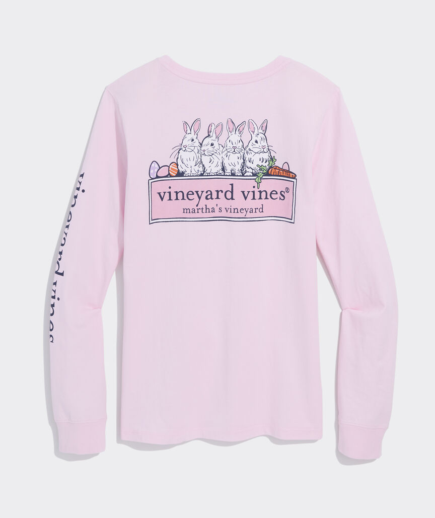 Women's Bunny Logo Box Long-Sleeve Pocket Tee