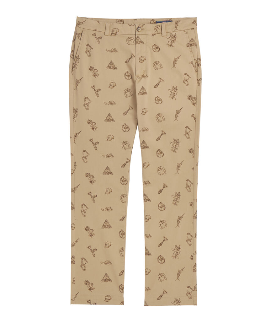 OUTLET Sketched Icons Printed Breaker Pants