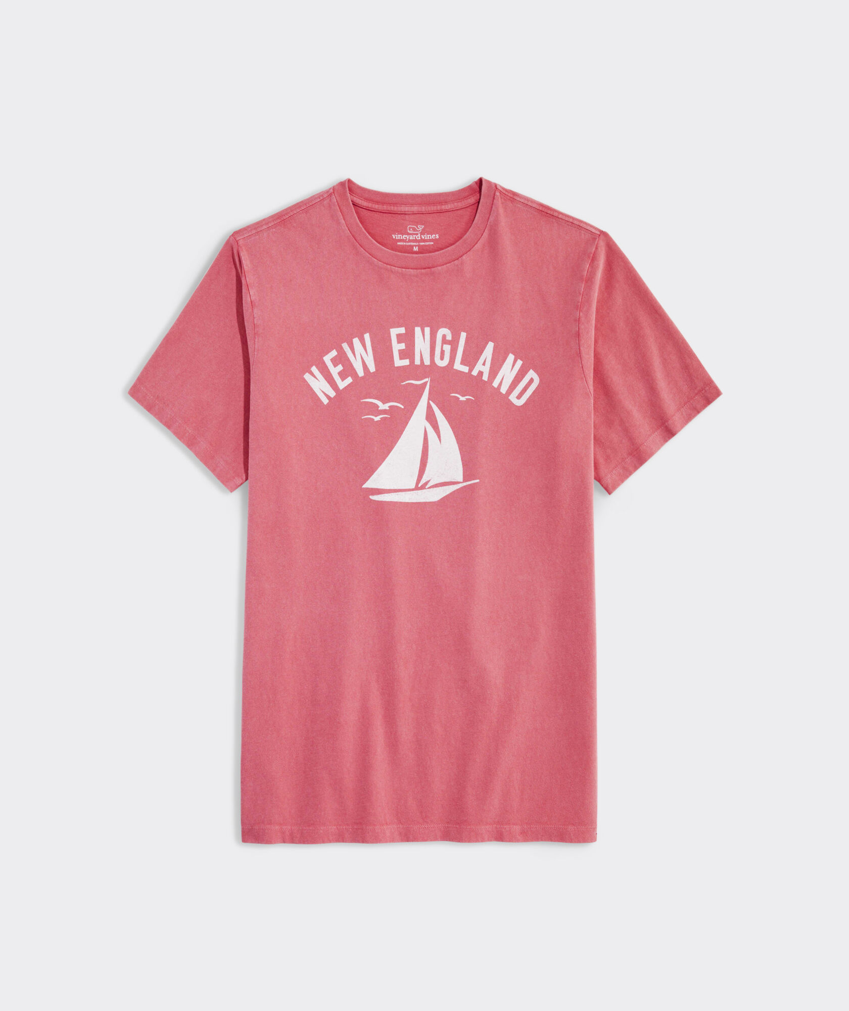 New England Sailboat Garment-Dyed Short-Sleeve Tee