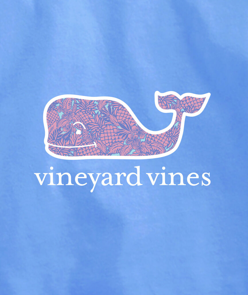 OUTLET Girls' Pineapple & Flower Whale Short-Sleeve Pocket Tee