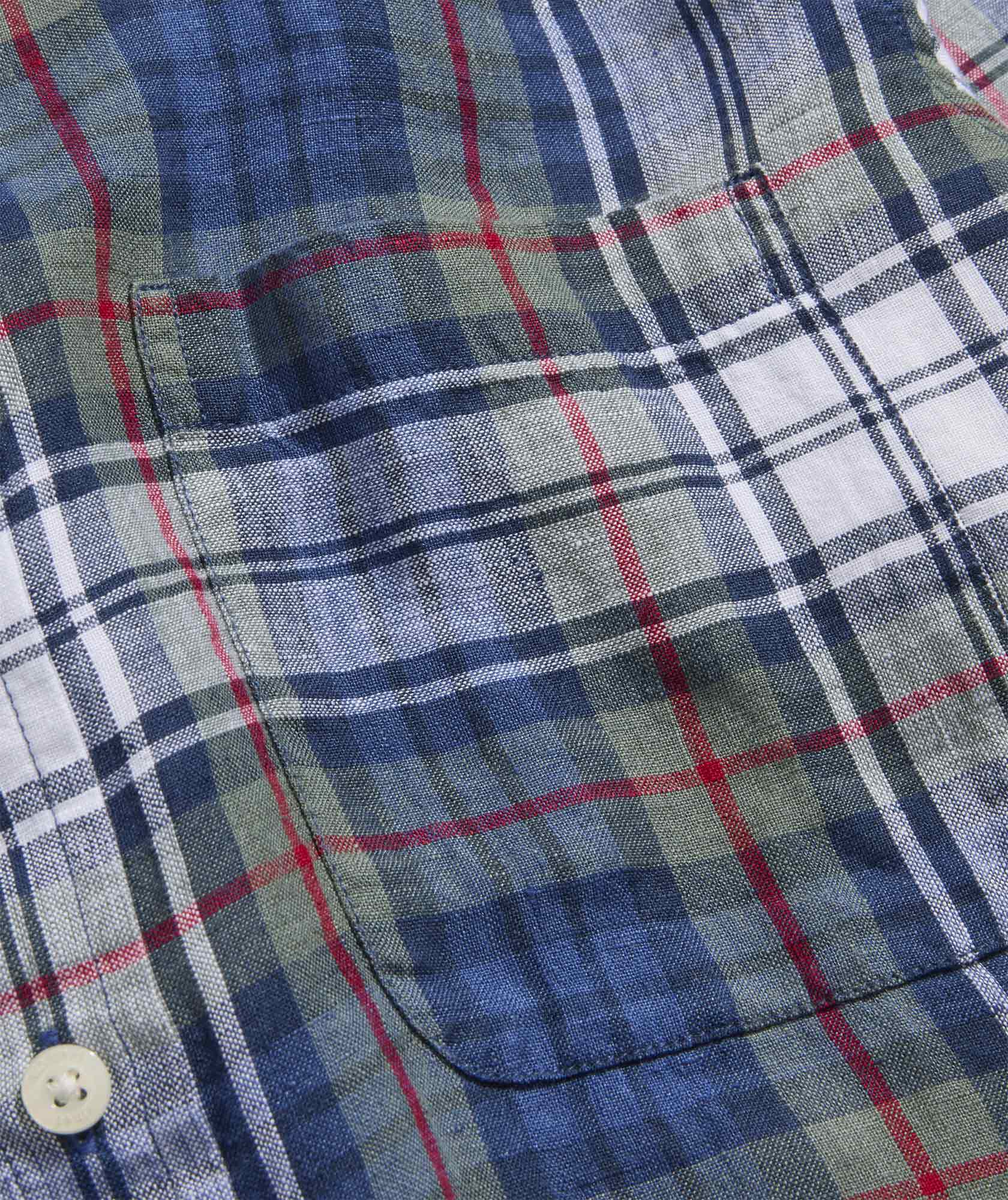 Tinsel Tides Plaid Linen Shirt