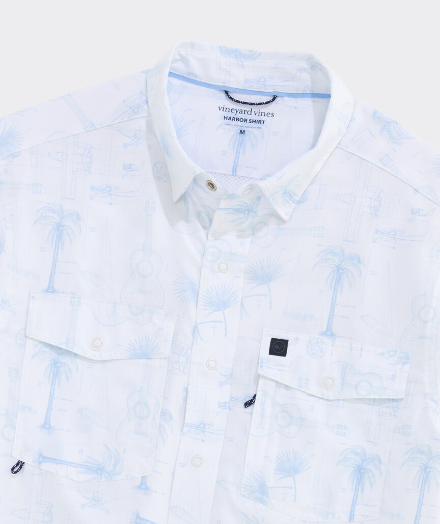 Performance Blueprint To Paradise Short-Sleeve Harbor Shirt