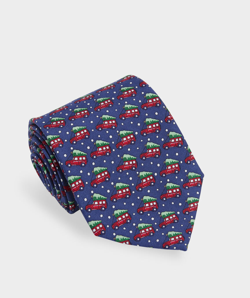 Truck & Tree Silk Tie