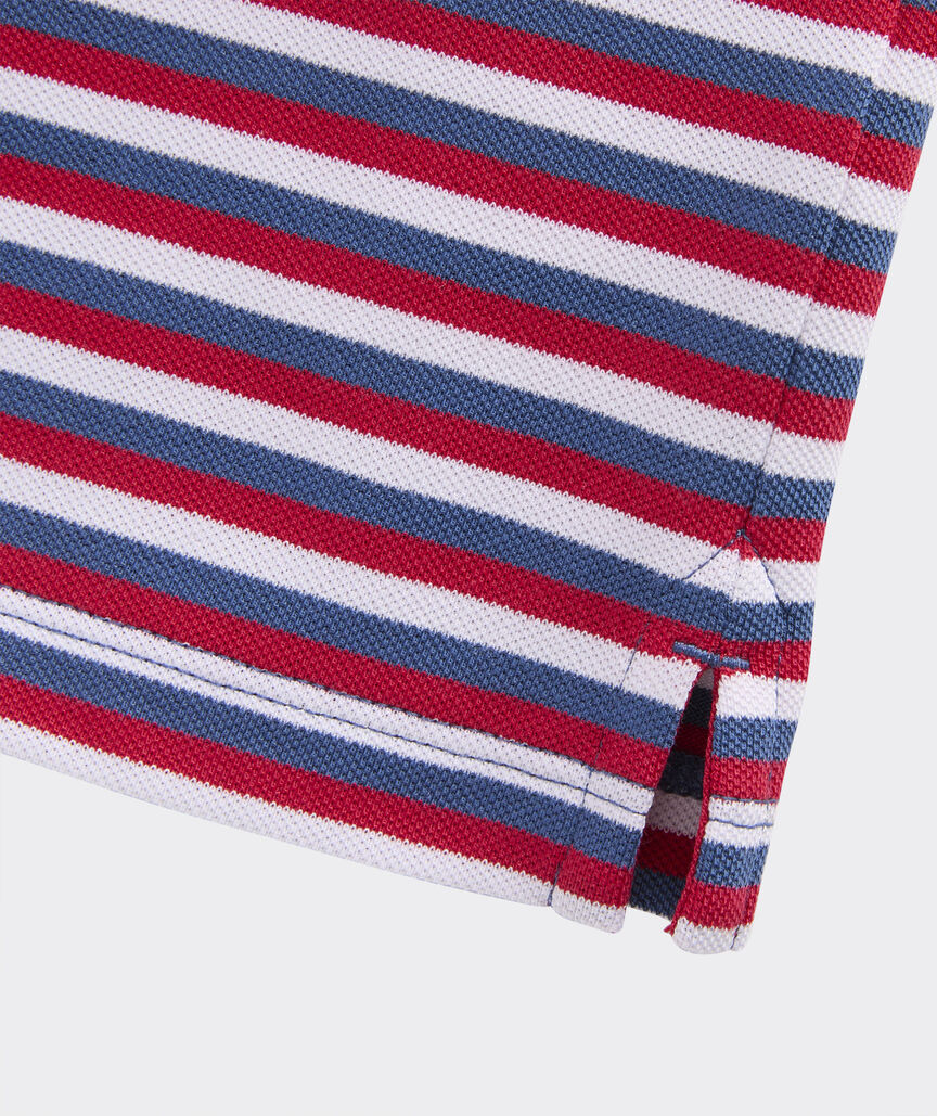 Boys' Striped Edgartown Pique Polo