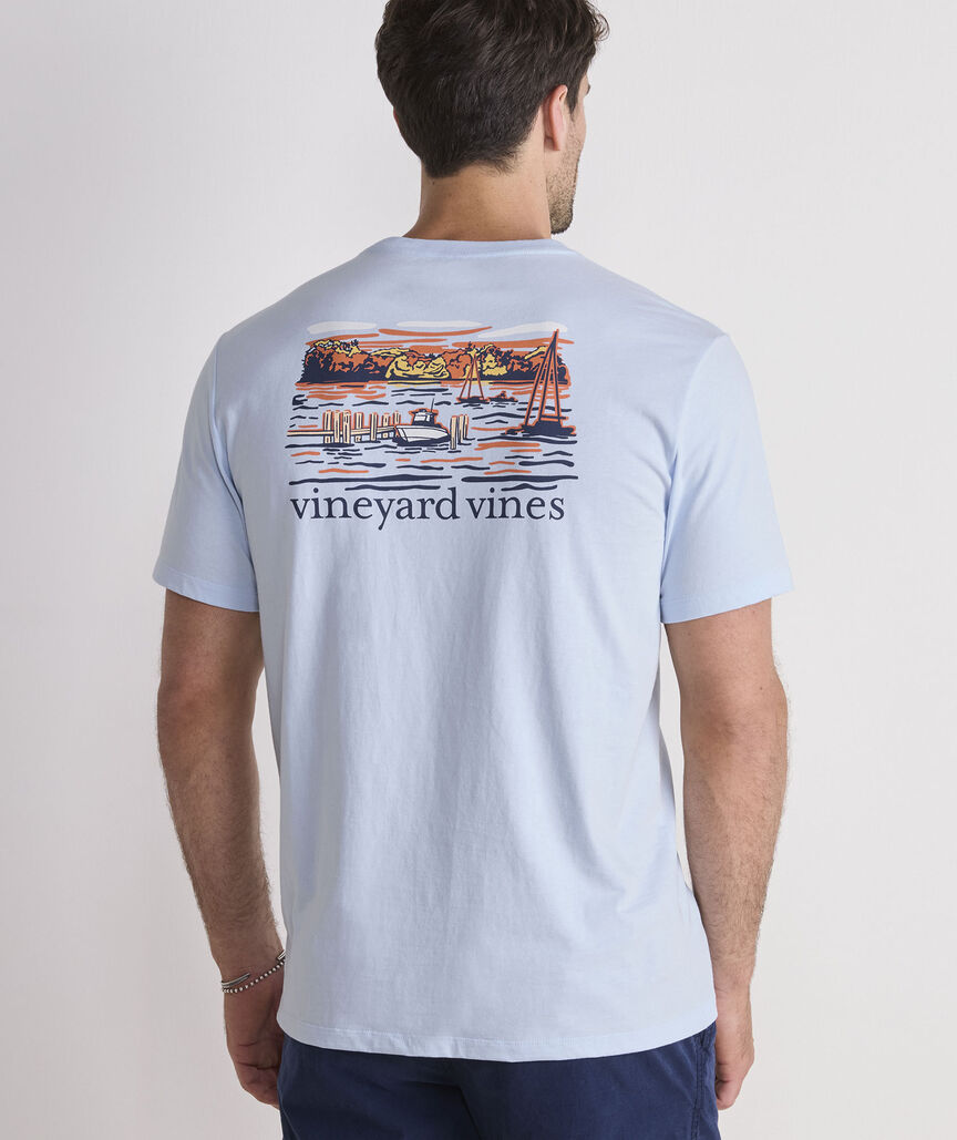 Dockside Autumn Wakes Short-Sleeve Pocket Tee