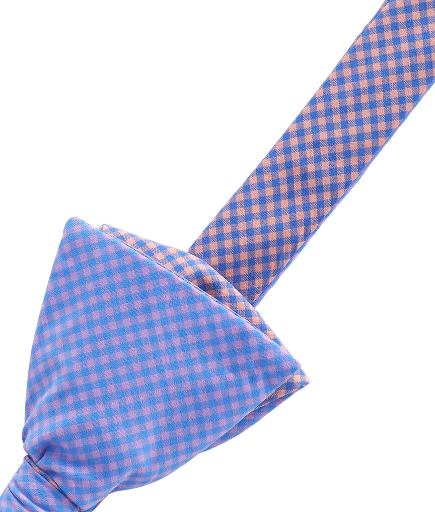 Two Tone Gingham Bow Tie