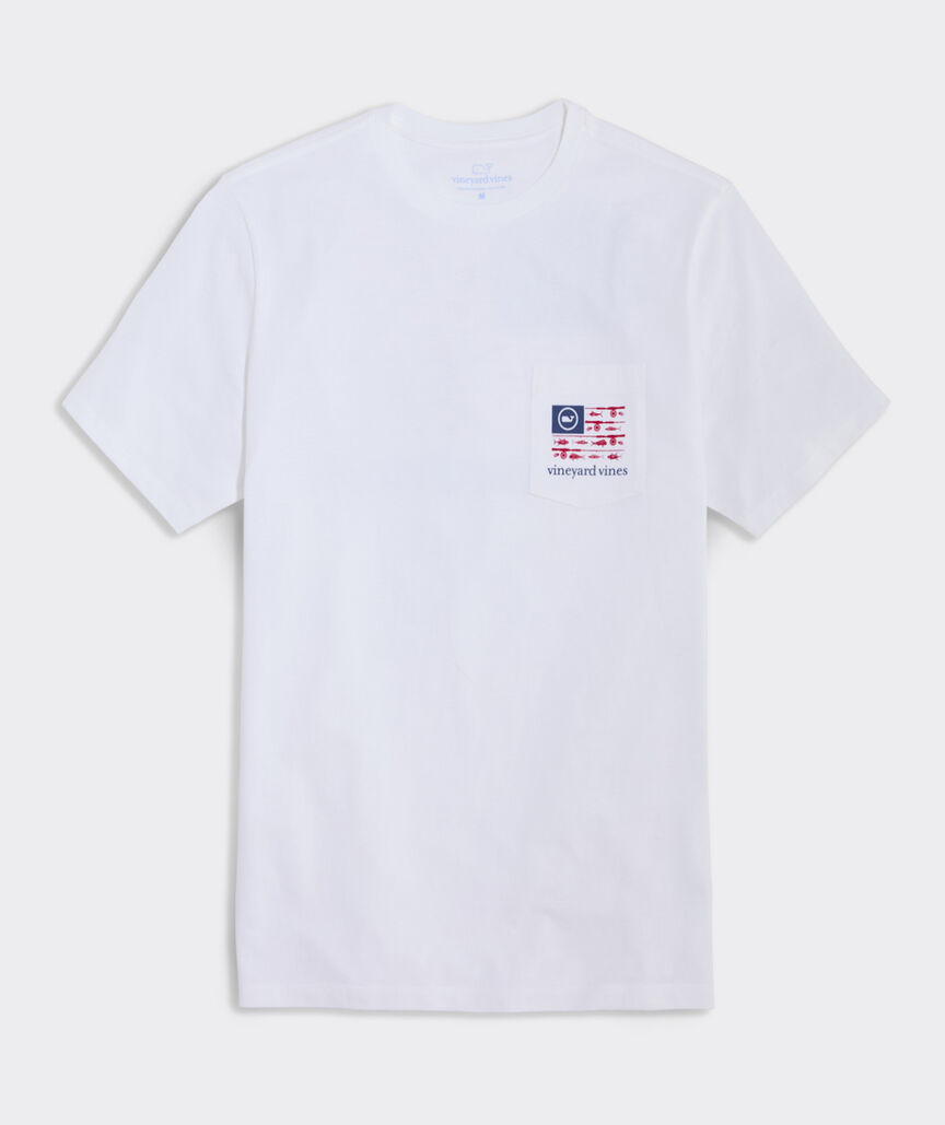 USA Reel Flag Short-Sleeve Pocket Tee