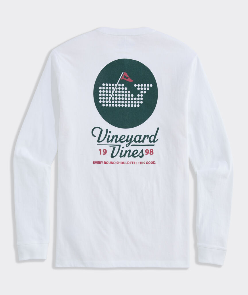 Golf Ball Tee Whale Long-Sleeve Pocket Tee