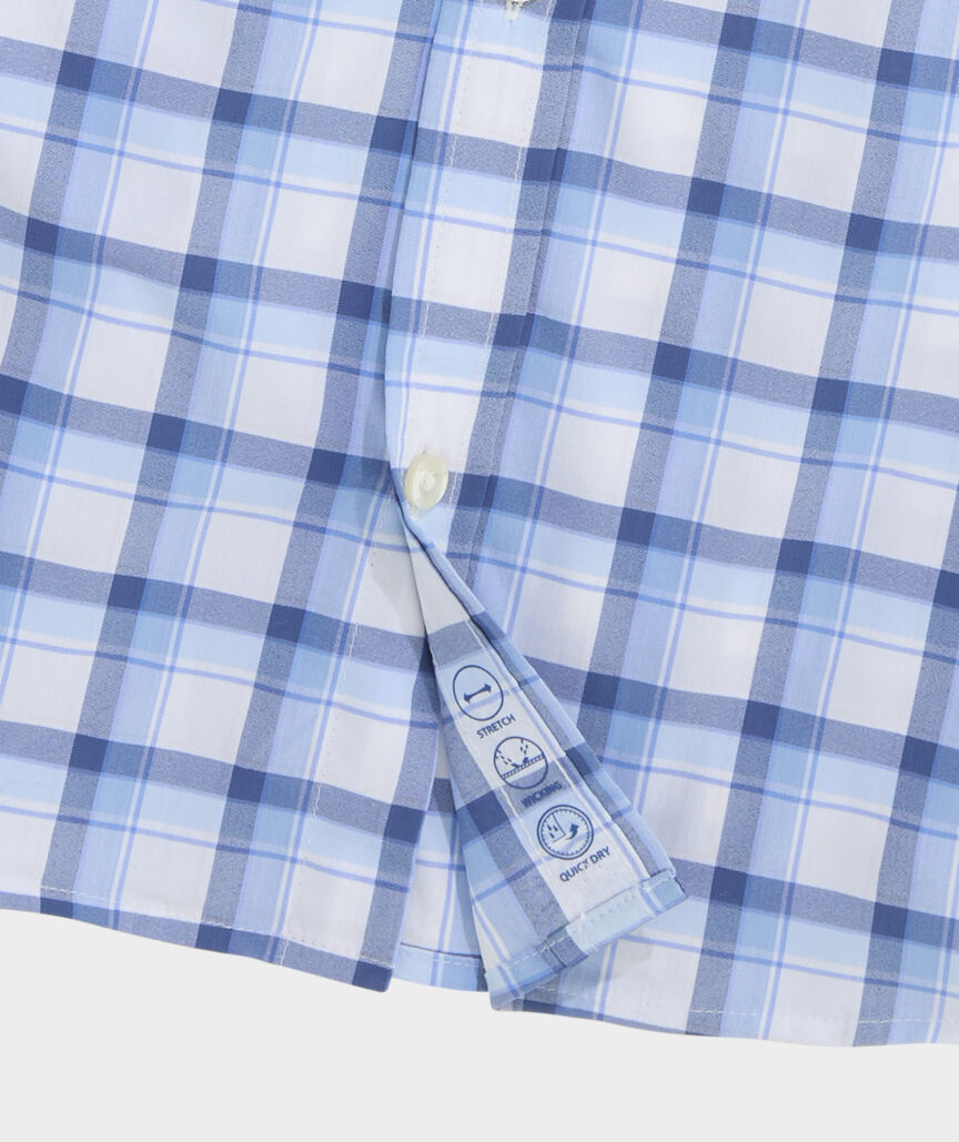 Boys' Coconut Bluff Plaid Featherweight Short-Sleeve Shirt