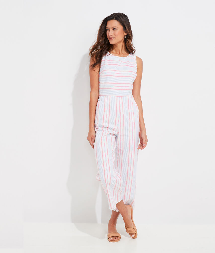 Shop Abacos Stripe Tassel Jumpsuit at vineyard vines