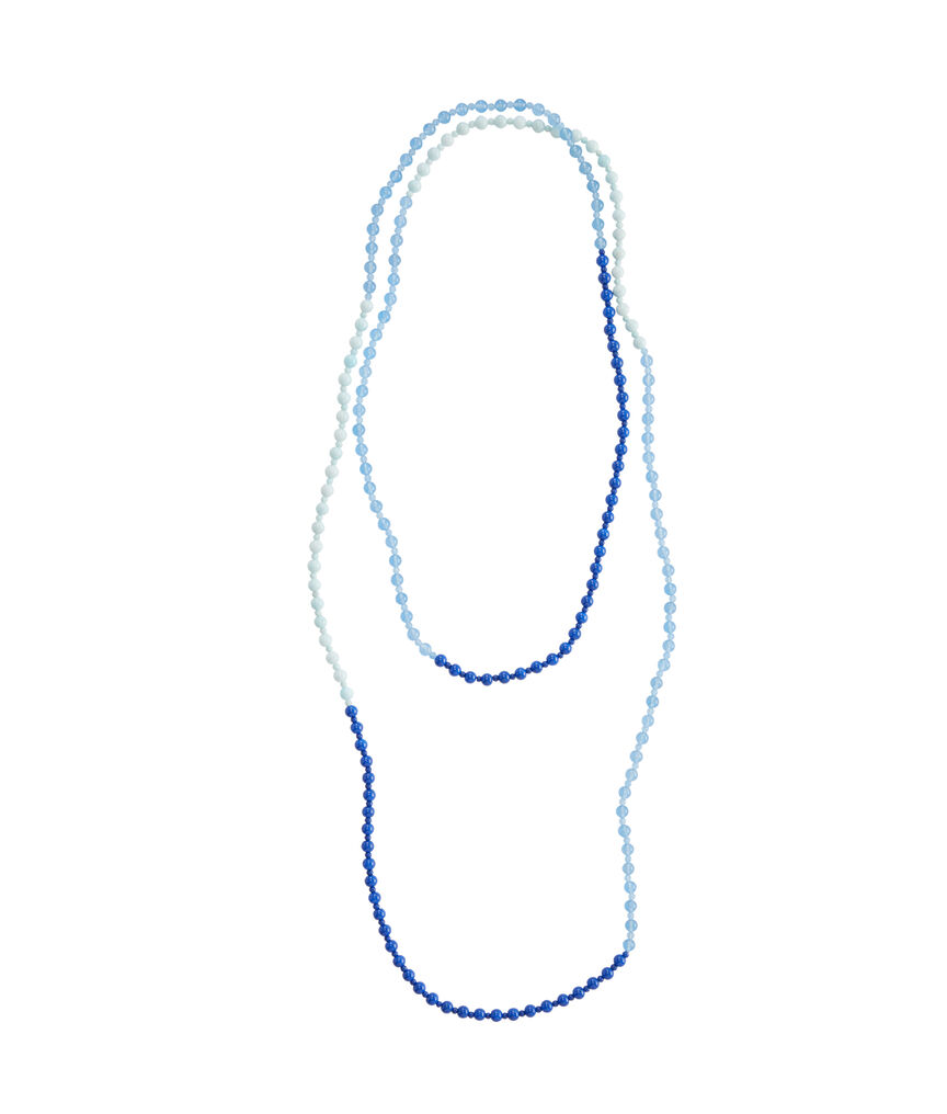 Multi Color Double Wrap Bead Necklace