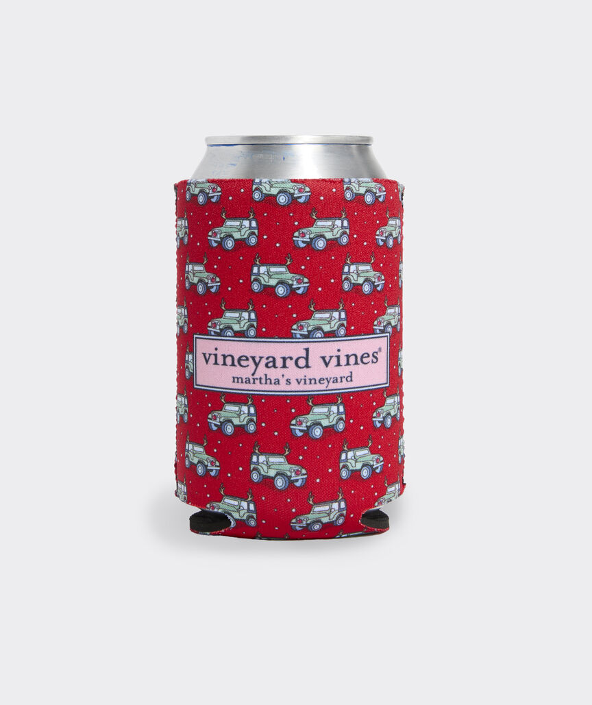 Truck With Antlers Coozie