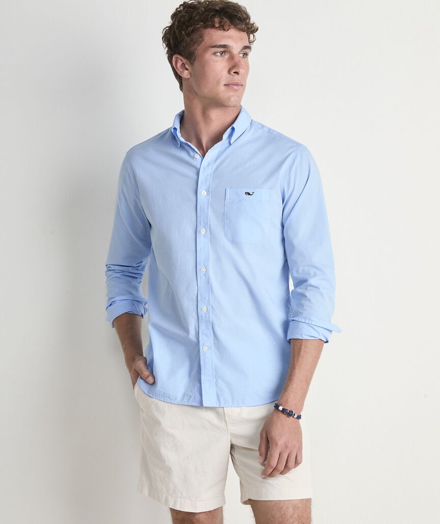 Shoreline Solid Perfect Wash Poplin Shirt
