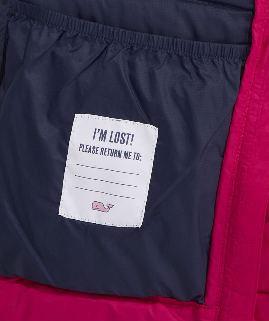 Girls' Packable Hooded Puffer Jacket