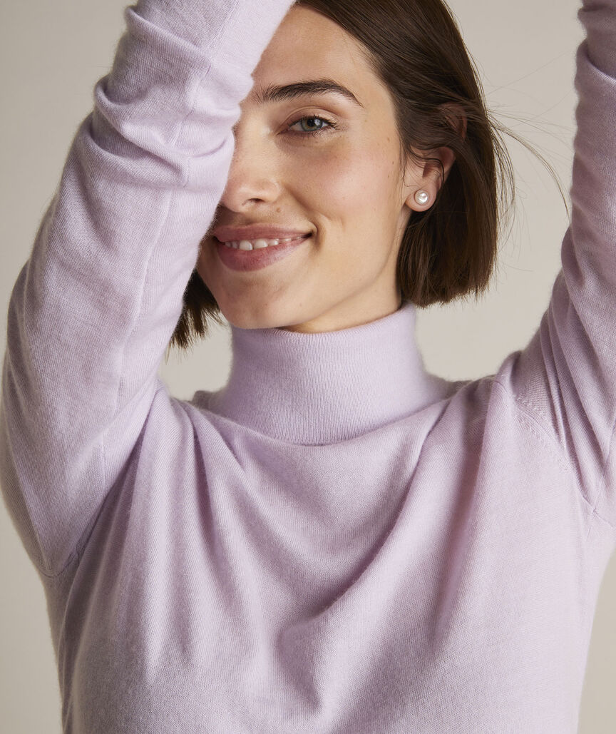 Tissue Cashmere Turtleneck Sweater