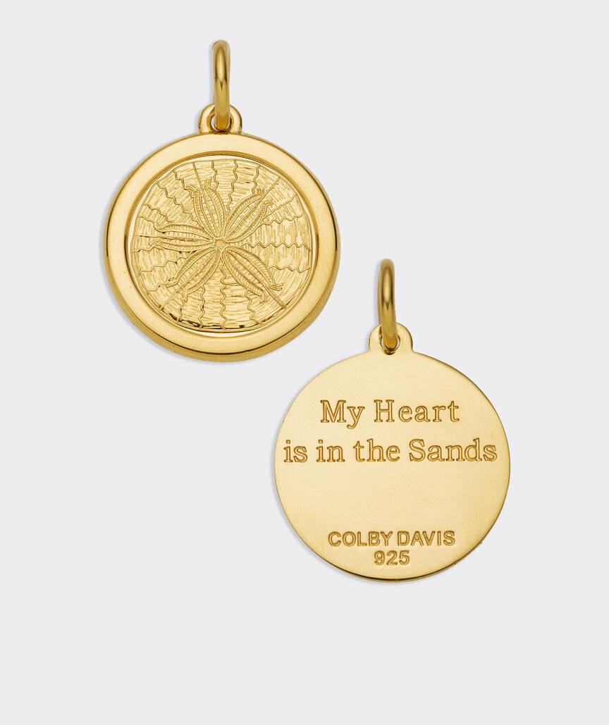 Colby Davis Medium Sand Dollar Gold Vermeil
