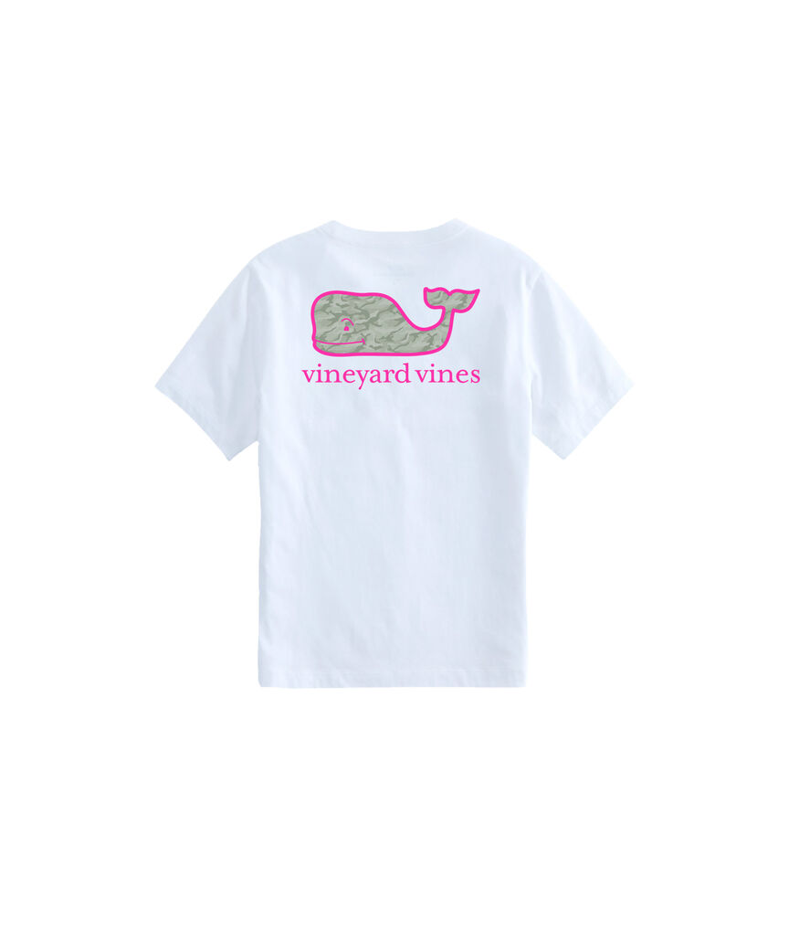 OUTLET Girls' Camo Whale Short-Sleeve Pocket Tee
