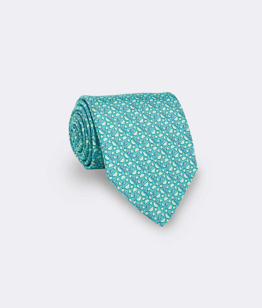 Key Lime Printed Tie