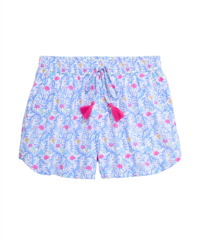 OUTLET Watercolor Otomi Print Pull-On Shorts