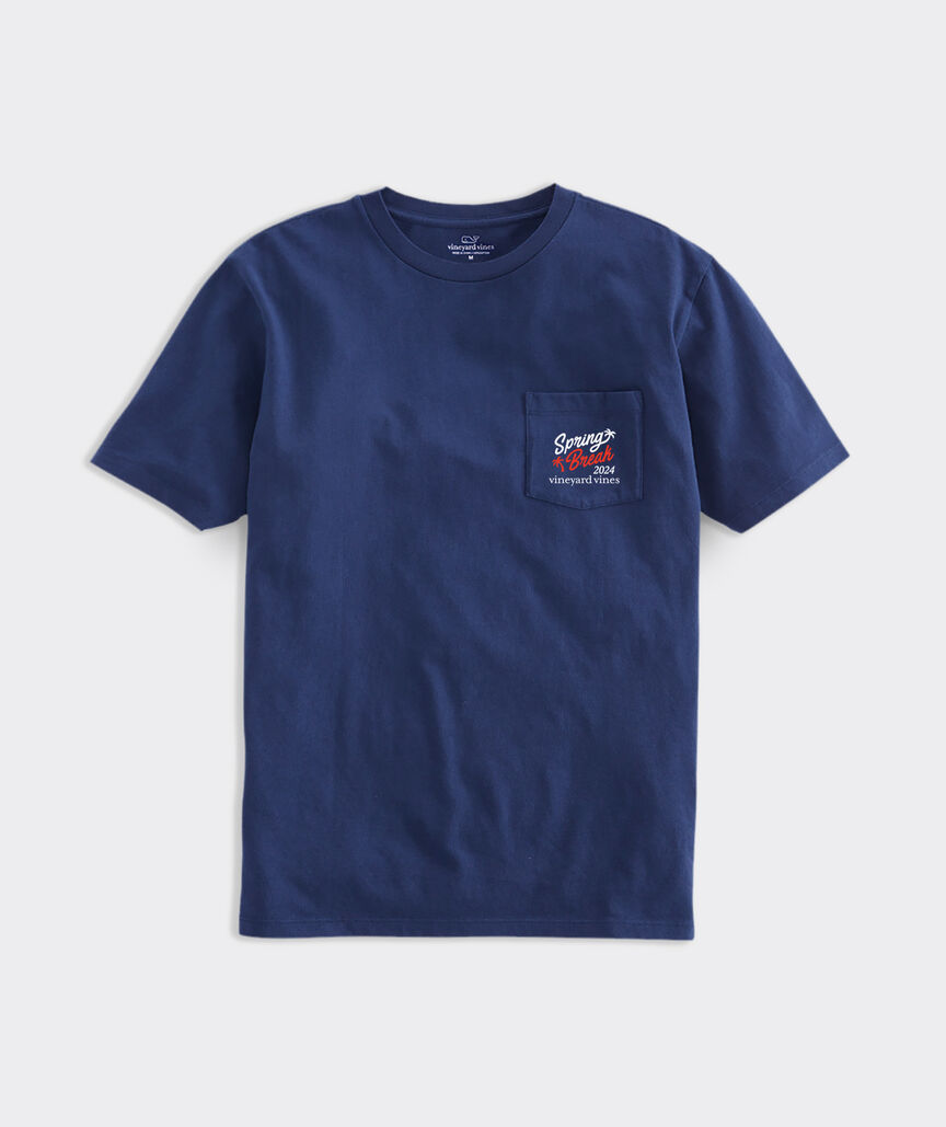 Catch Rays Spring Break Short Sleeve Pocket Tee