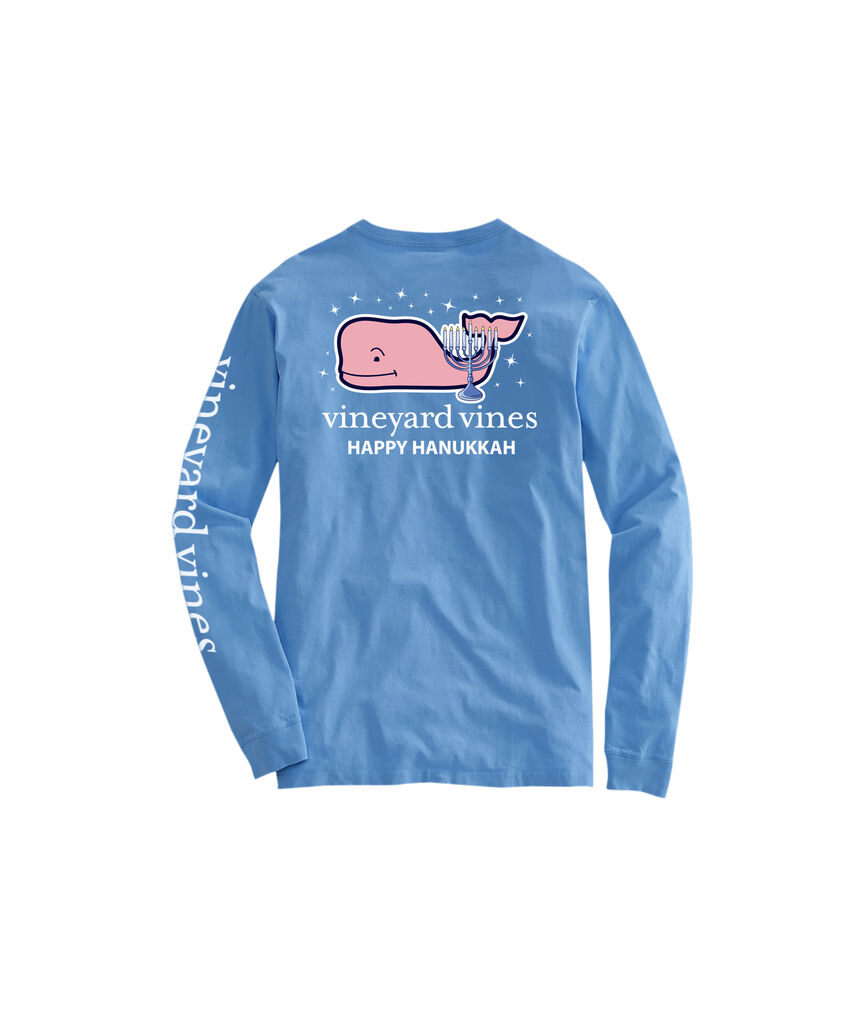 OUTLET Hanukkah Whale Long-Sleeve Pocket Tee