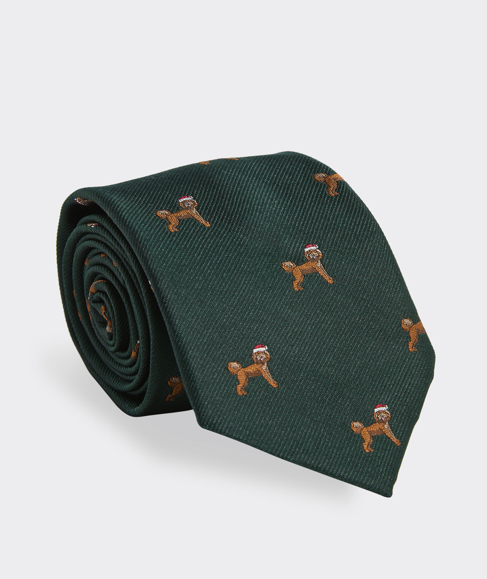 Fa-la-la Labradoodle Woven Kennedy Tie