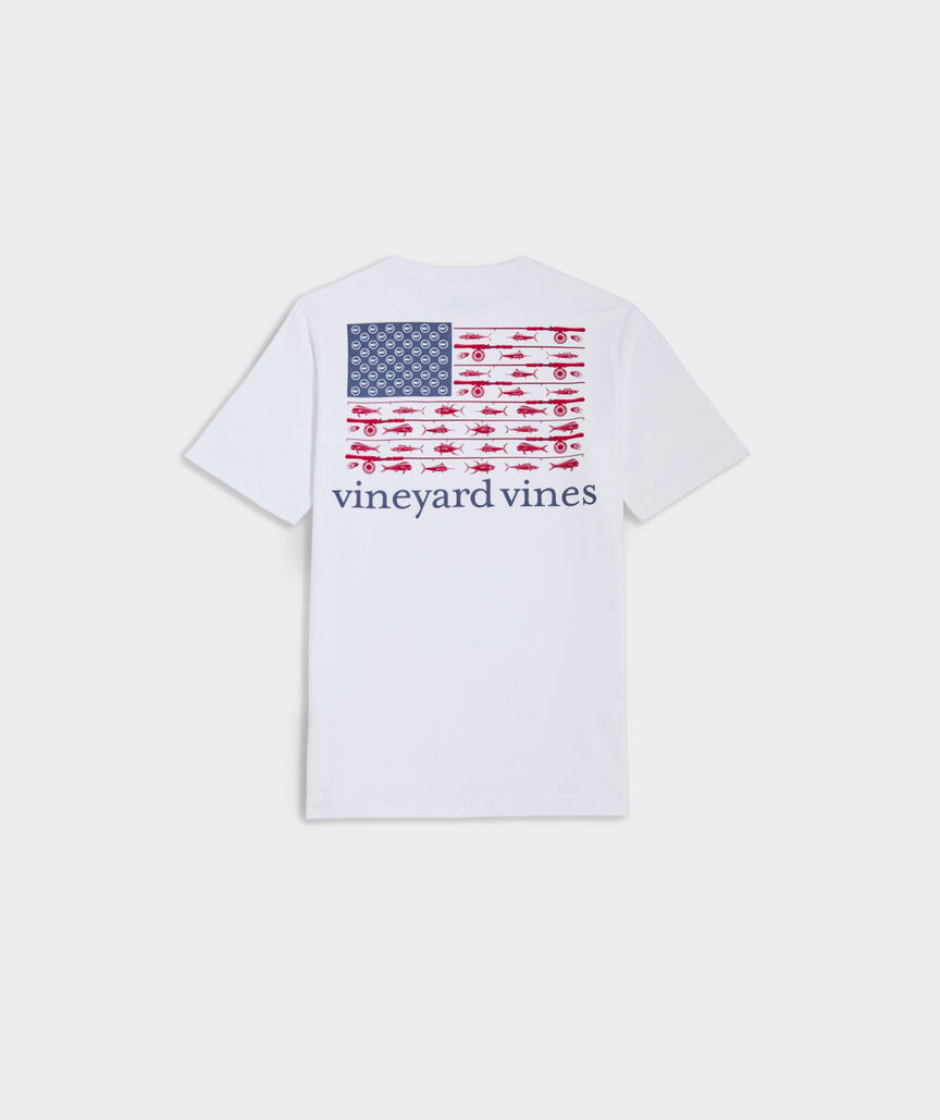 Boys' USA Reel Flag Short-Sleeve Pocket Tee