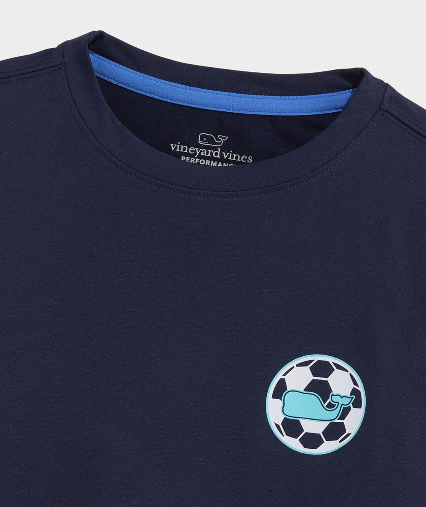Boys' Performance Soccer Whale Dot Long-Sleeve Harbor Sun Tee