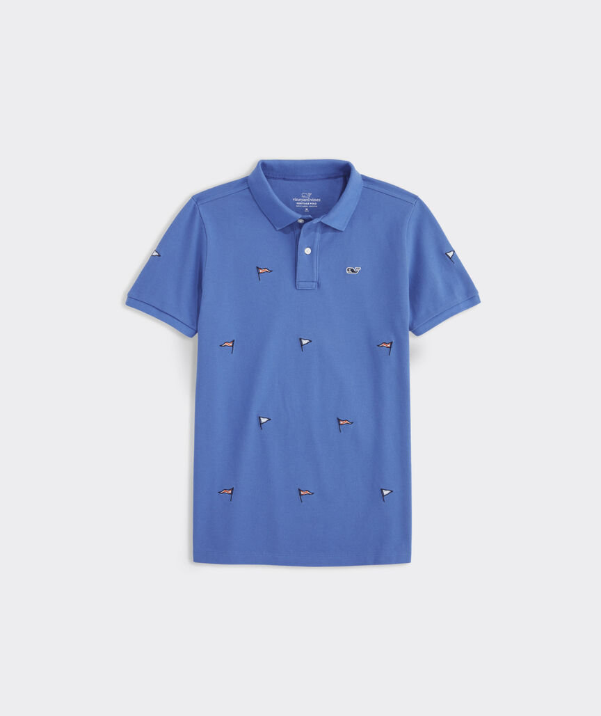 Boys' Novelty Embroidered Heritage Pique Polo