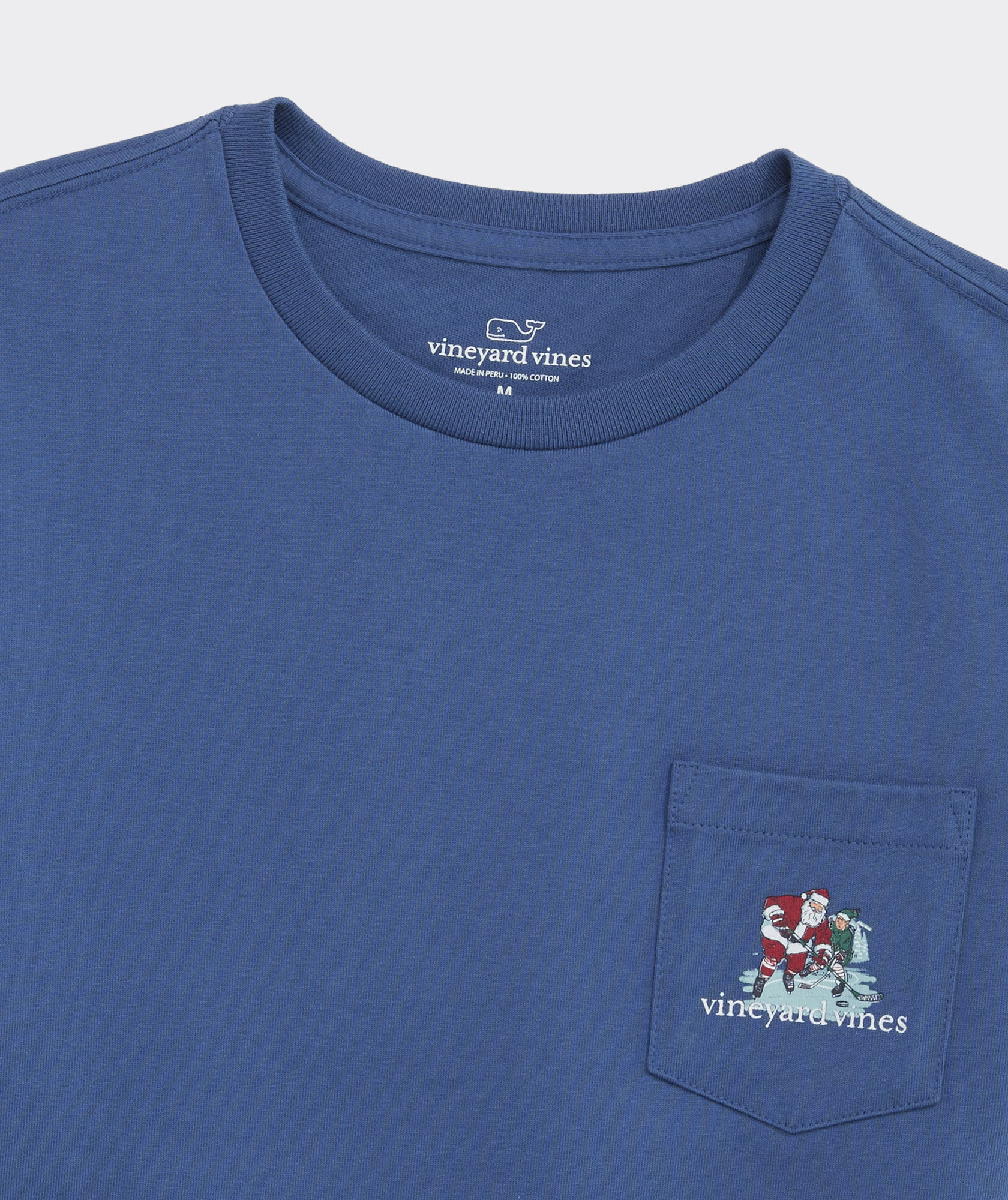 Boys' Santa Hockey Long-Sleeve Pocket Tee