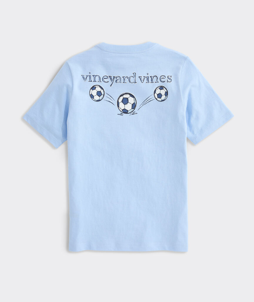 Boys' Sketched Soccer Balls Short-Sleeve Pocket Tee