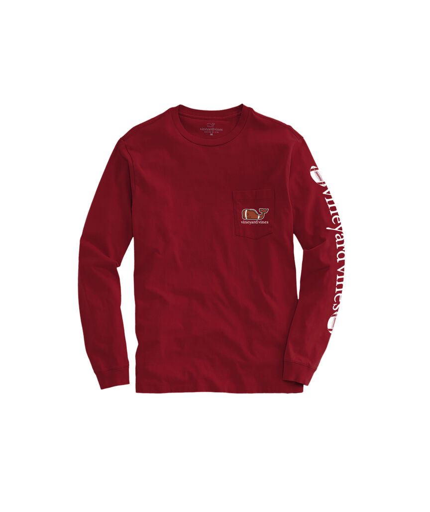 OUTLET Kids' Football Whale Long-Sleeve Pocket Tee