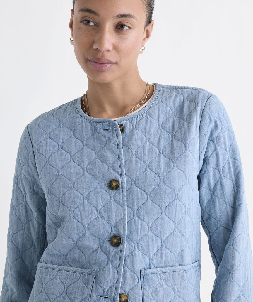 Quilted Chambray Jacket