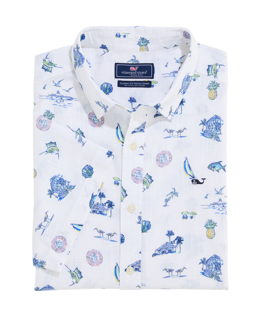 OUTLET Slub Cotton Short-Sleeve Gasparilla Vista Shirt