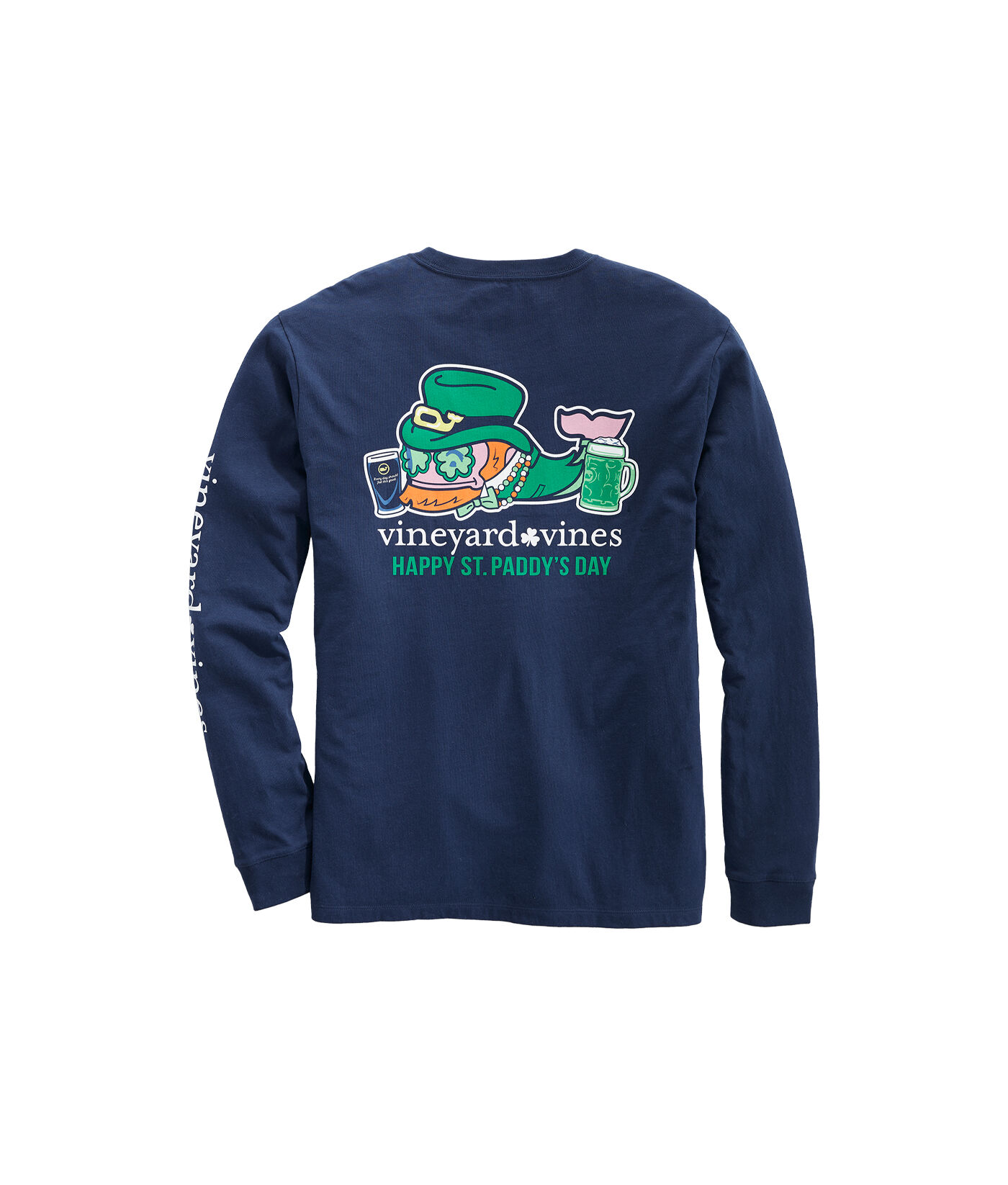 Shop St. Paddy's Day Whale Long-Sleeve Pocket Tee at vineyard vines